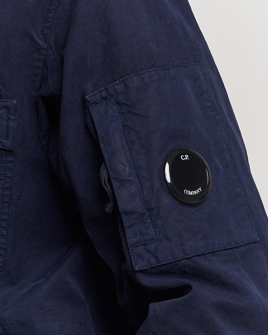Men | Coats & Jackets | C.P. Company | MAIS-B Canvas Weave Garment Dyed Jacket Navy