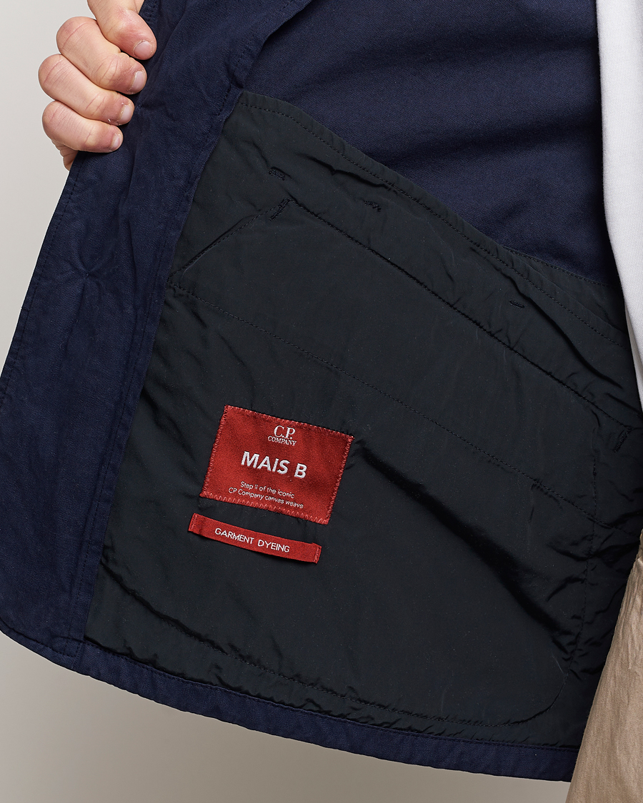C.P. Company MAIS-B Canvas Weave Garment Dyed Jacket Navy at