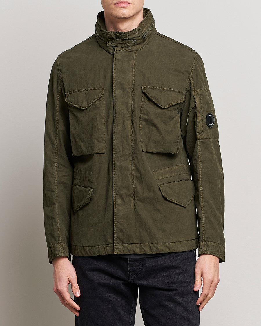 Men | CP Company Coats & Jackets | C.P. Company | 50 Fili GUM Cotton Field Jacket Olive