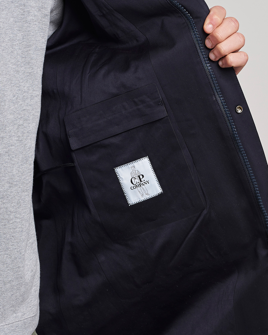 Men | Coats & Jackets | C.P. Company | Metropolis A.A.C. Water resistant Long Jacket Navy