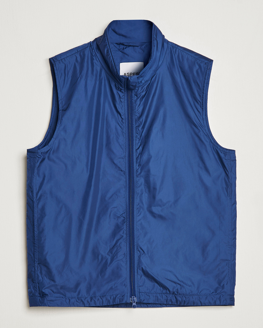 Men | Gilets | Aspesi | Vernes Nylon Gilet Bluette