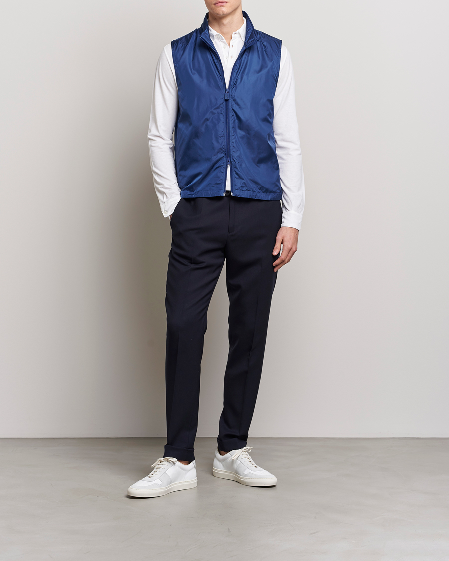 Men | Gilets | Aspesi | Vernes Nylon Gilet Bluette