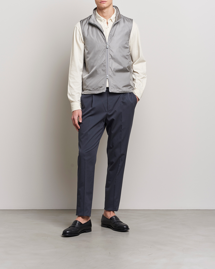 Men | Gilets | Aspesi | Vernes Nylon Gilet Grey