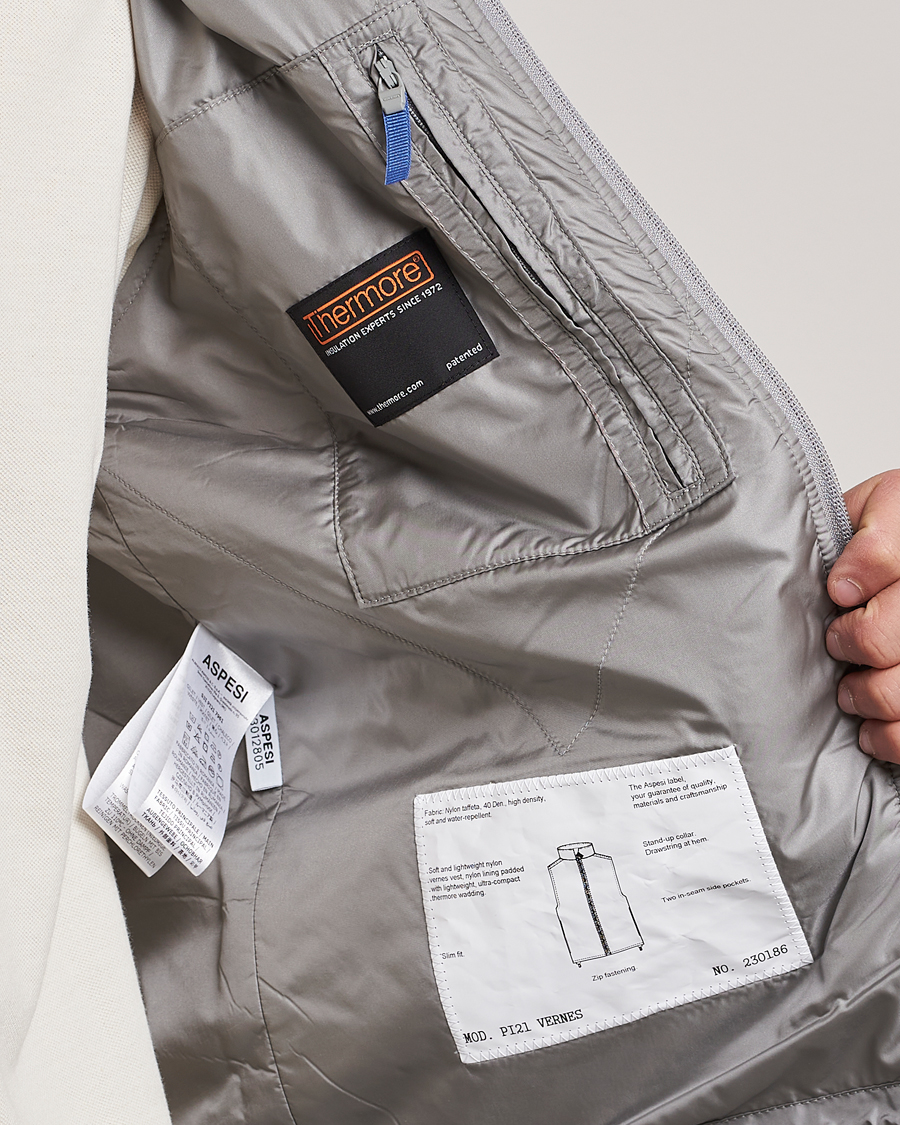 Men | Gilets | Aspesi | Vernes Nylon Gilet Grey