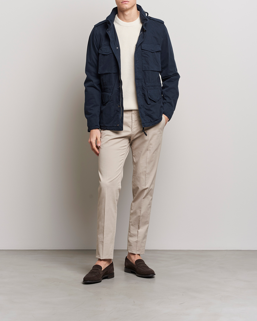 Men | Coats & Jackets | Aspesi | Cotton Field Jacket Navy