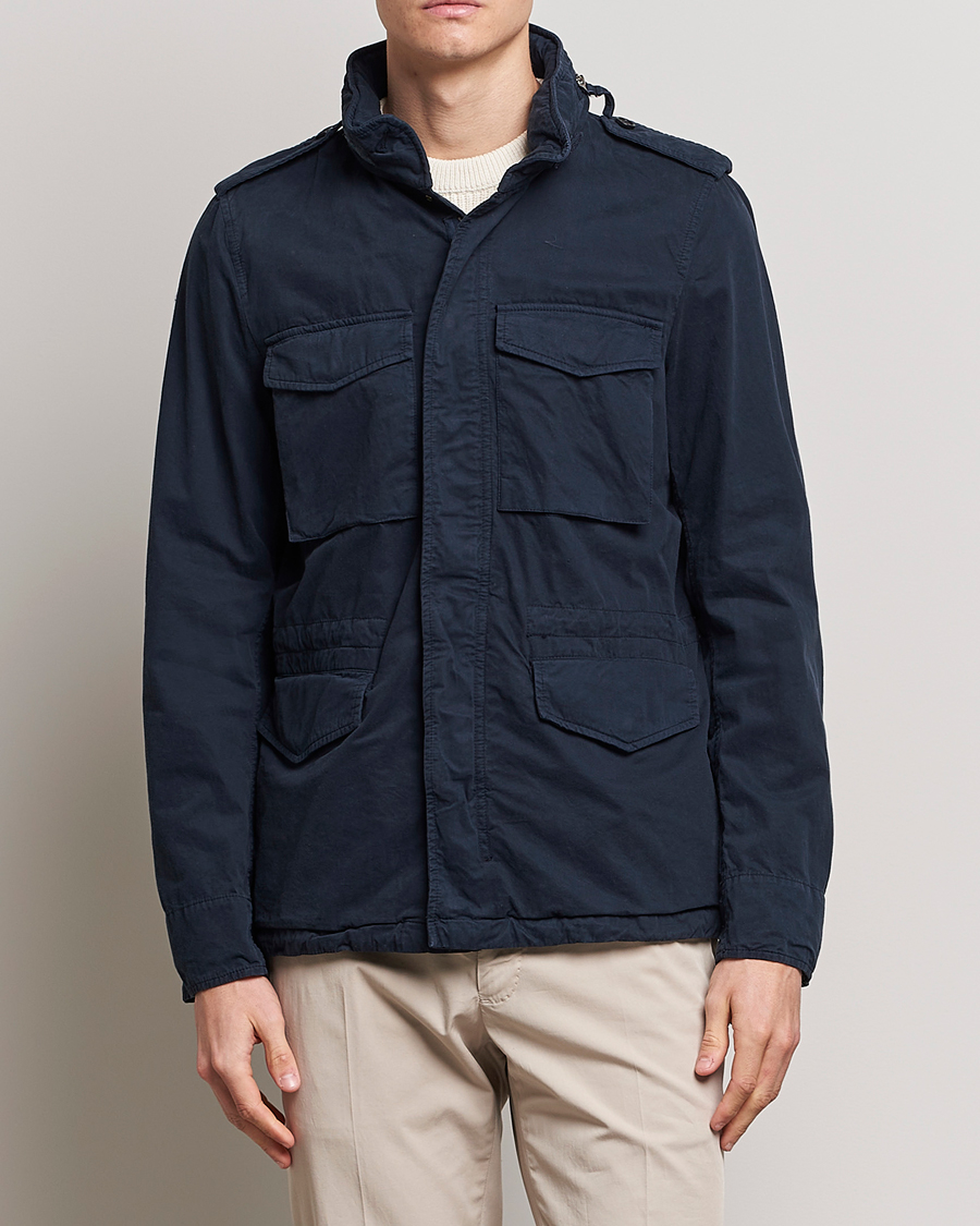 Men | Coats & Jackets | Aspesi | Cotton Field Jacket Navy