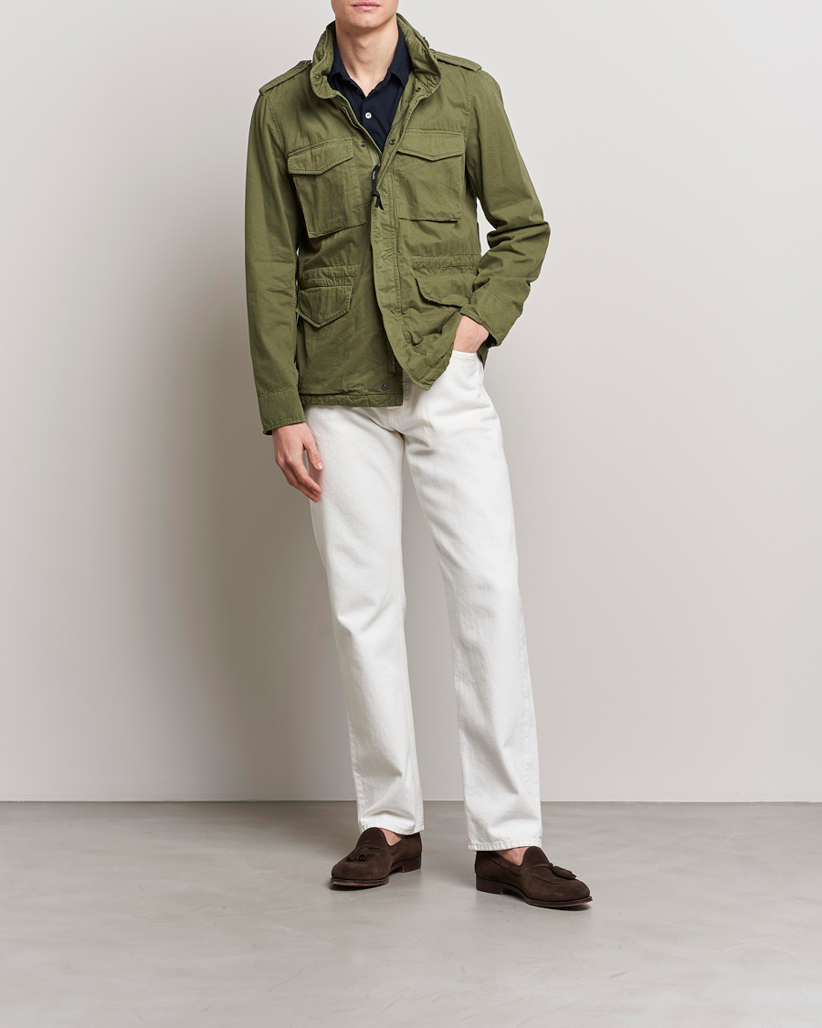 Men | Coats & Jackets | Aspesi | Cotton Field Jacket Army Green