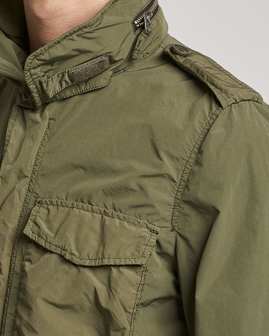 Men | Coats & Jackets | Aspesi | Giubotto Garment Dyed Field Jacket Army Green