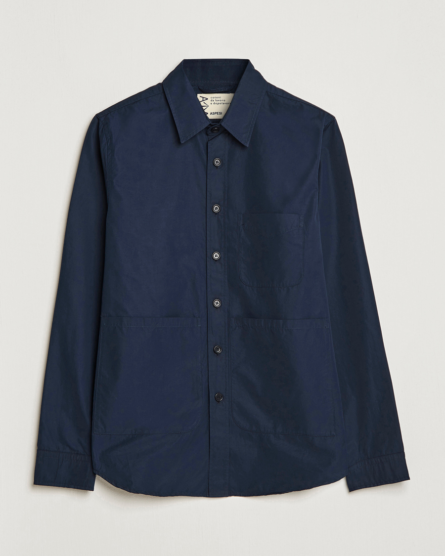 Men | Coats & Jackets | Aspesi | Utility Shirt Jacket Navy