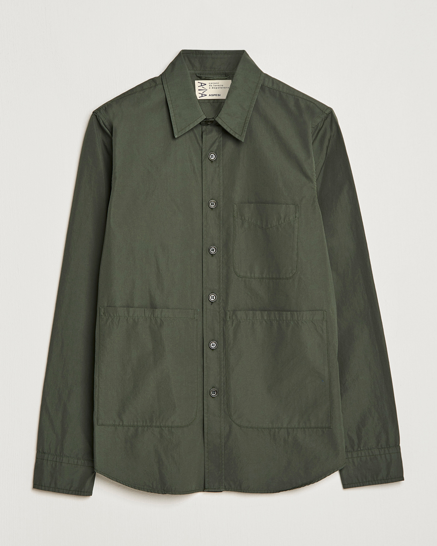 Men | Coats & Jackets | Aspesi | Utility Shirt Jacket Dark Green