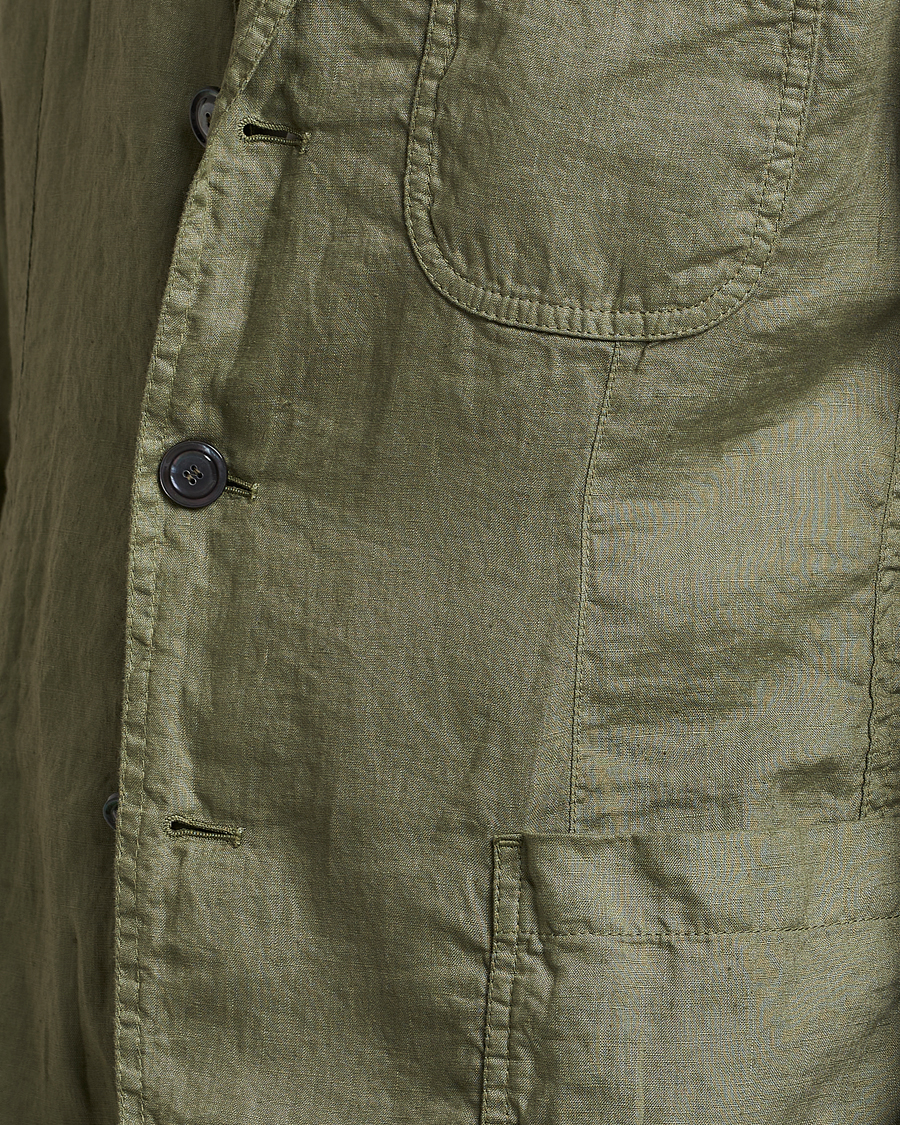 Men | Blazers | Aspesi | Samuraki Linen Blazer Army Green