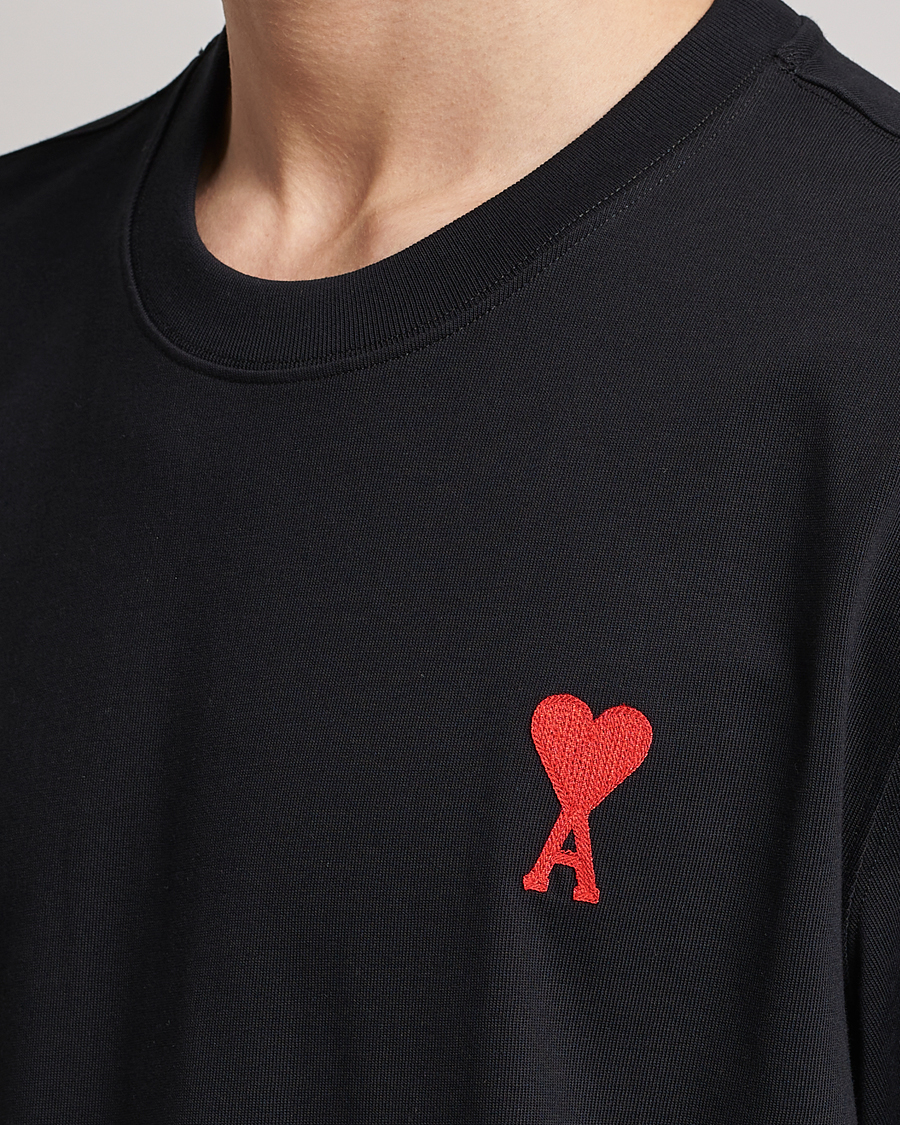 Men | T-Shirts | AMI | Big Heart Short Sleeve T-Shirt Black