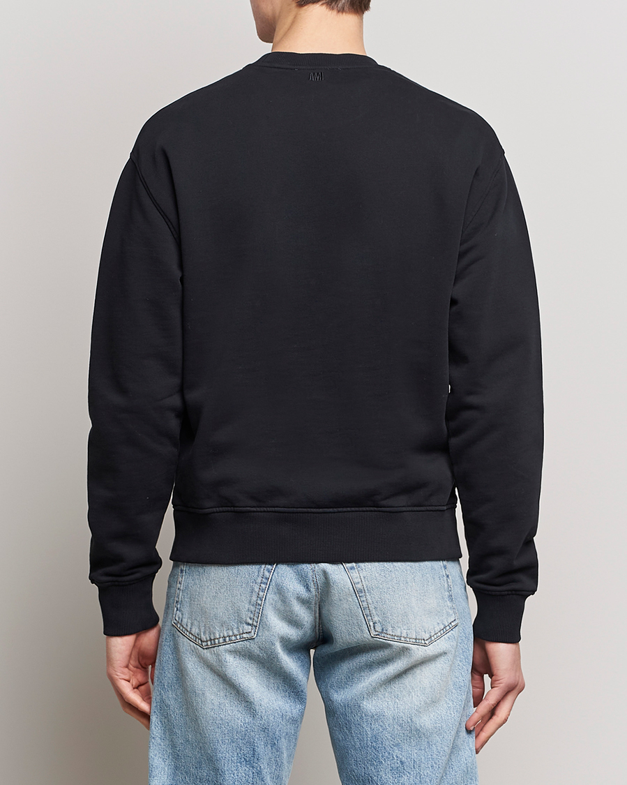 Men | Sweaters & Knitwear | AMI | Heart Logo Sweatshirt Black
