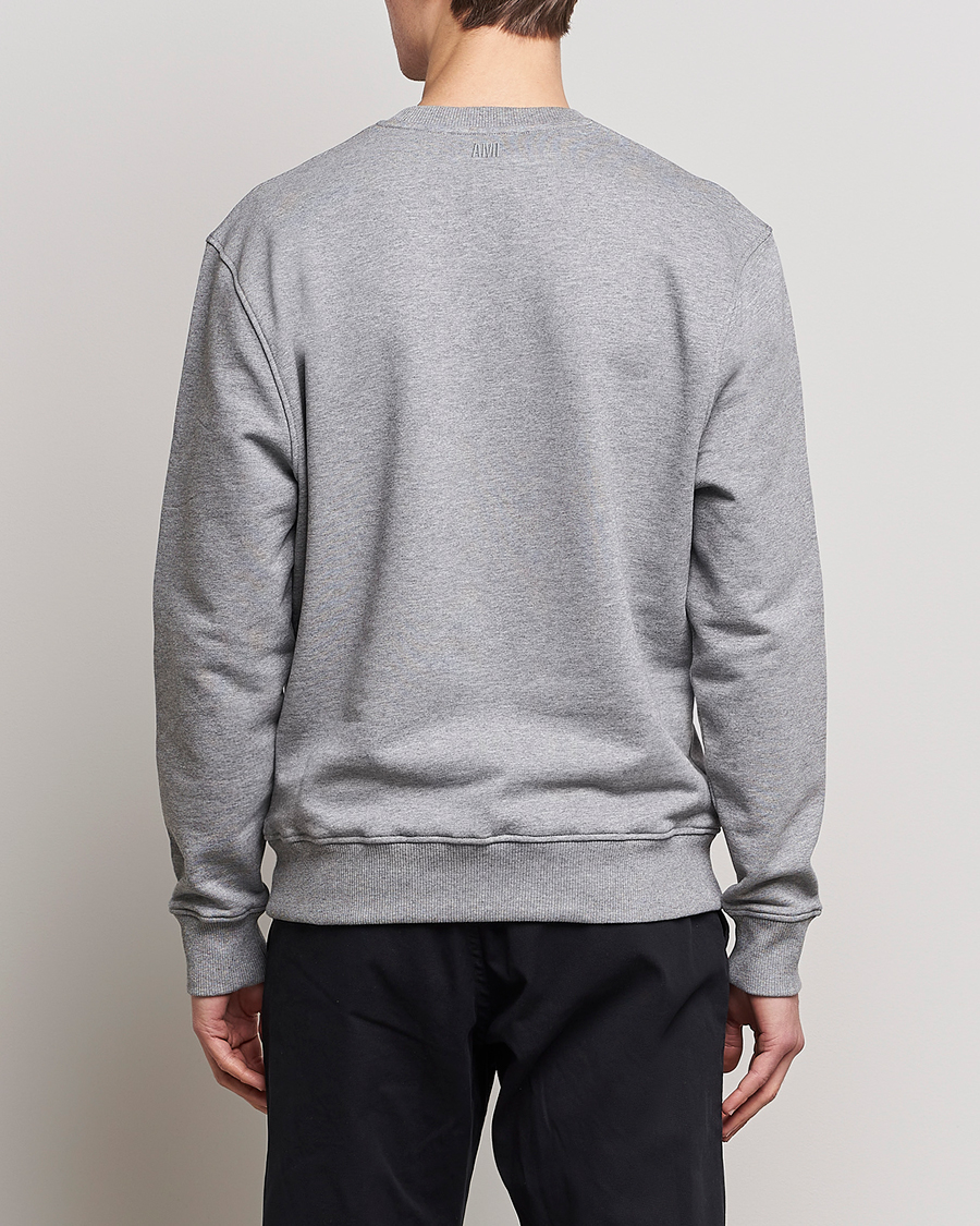 Men | Sweaters & Knitwear | AMI | Heart Logo Sweatshirt Heather Grey
