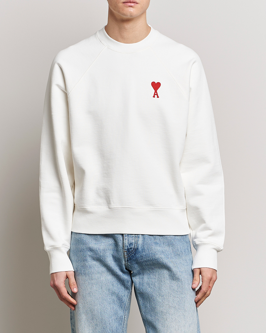 Men | AMI | AMI | Big Heart Sweatshirt Natural White