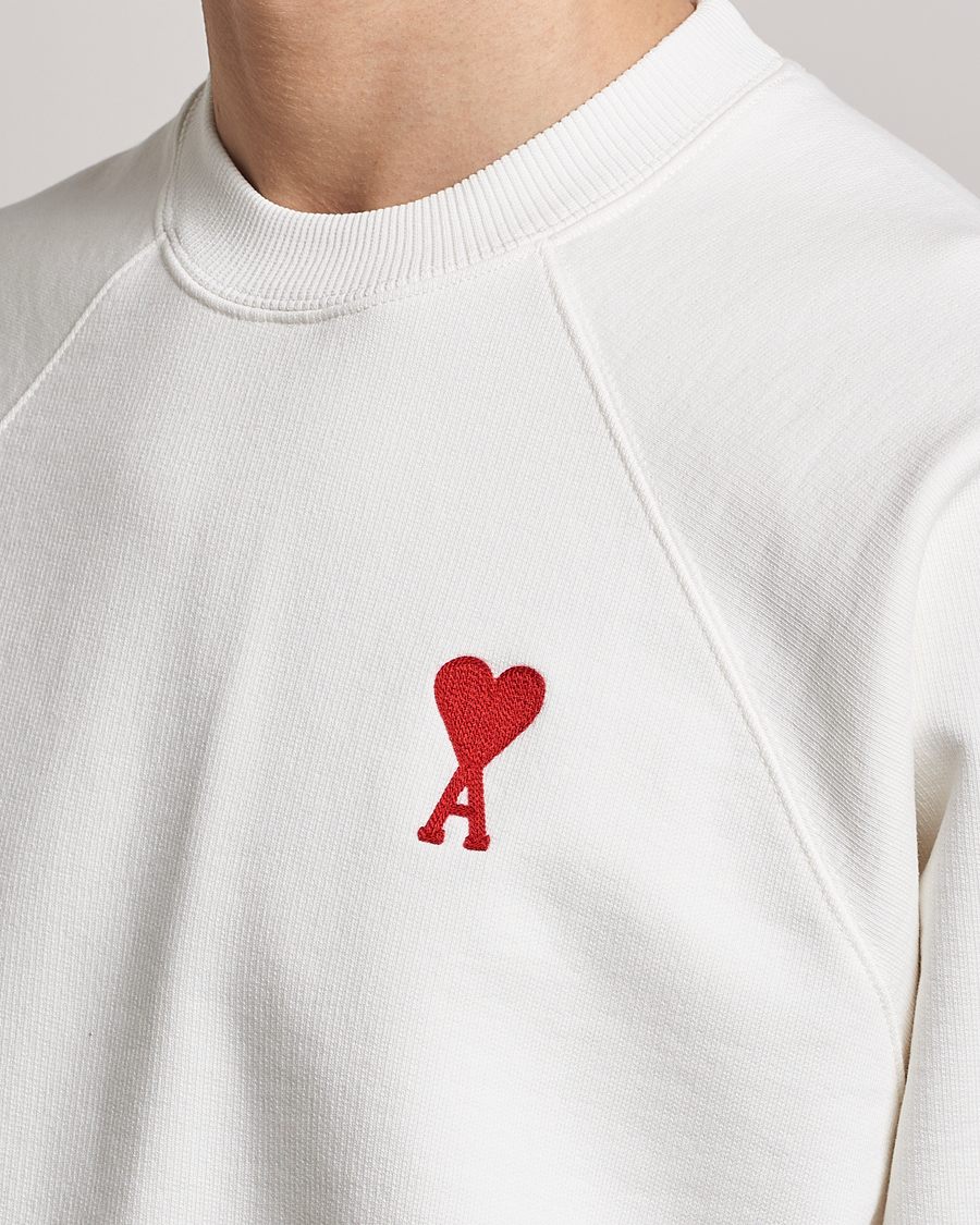 Men | Sweaters & Knitwear | AMI | Big Heart Sweatshirt Natural White