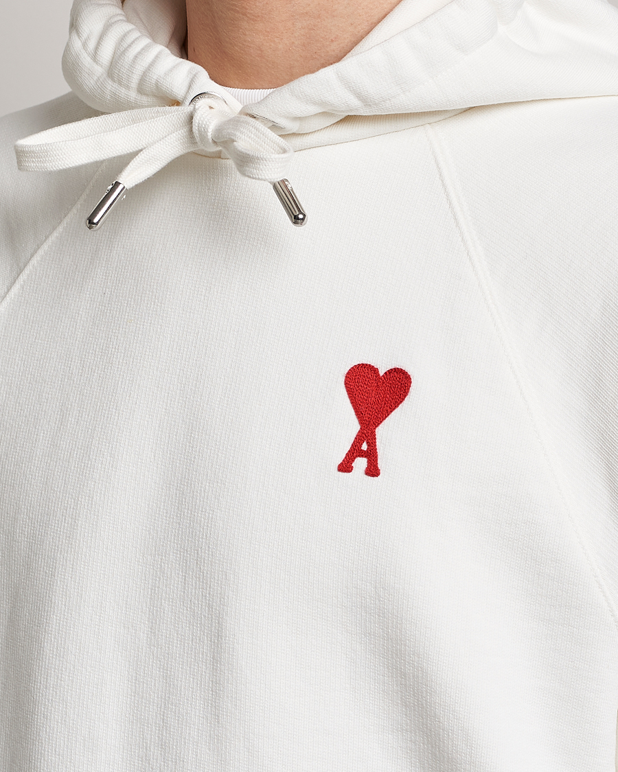 Men | Sweaters & Knitwear | AMI | Big Heart Logo Hoodie Natural White
