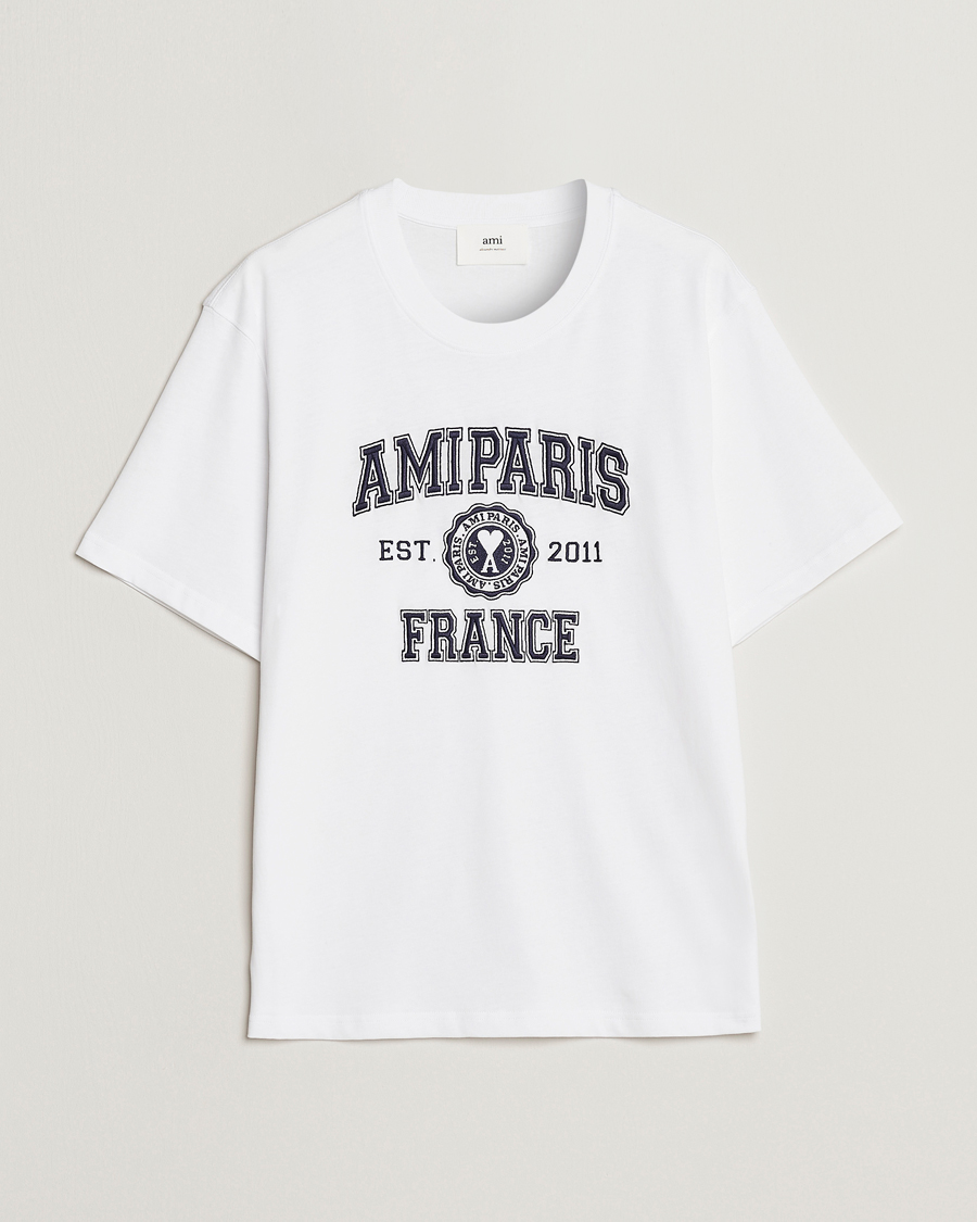 Men | T-Shirts | AMI | Paris College T-Shirt White