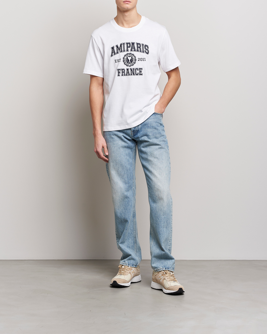 Men | T-Shirts | AMI | Paris College T-Shirt White