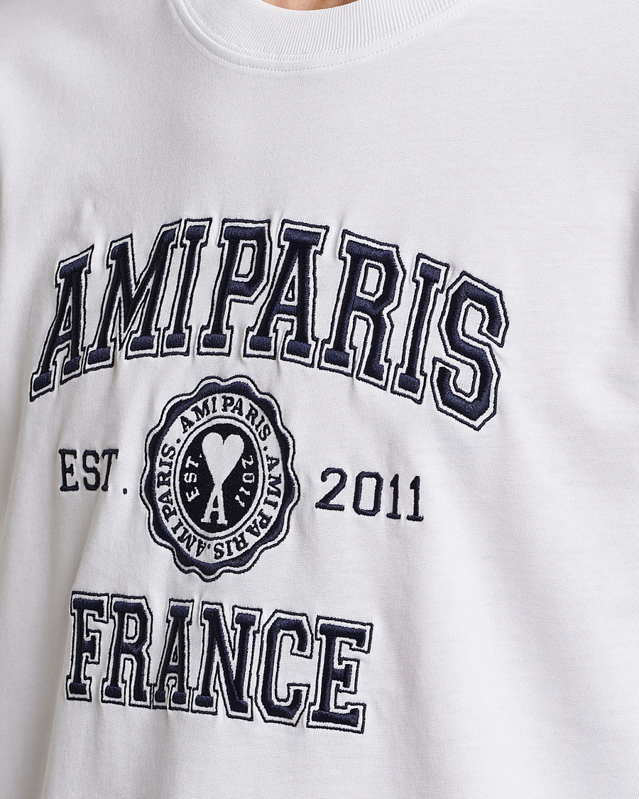 Men | T-Shirts | AMI | Paris College T-Shirt White