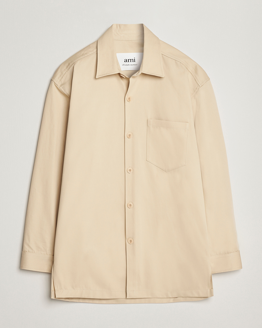 Men | Shirts | AMI | Back Print Overshirt Vanilla