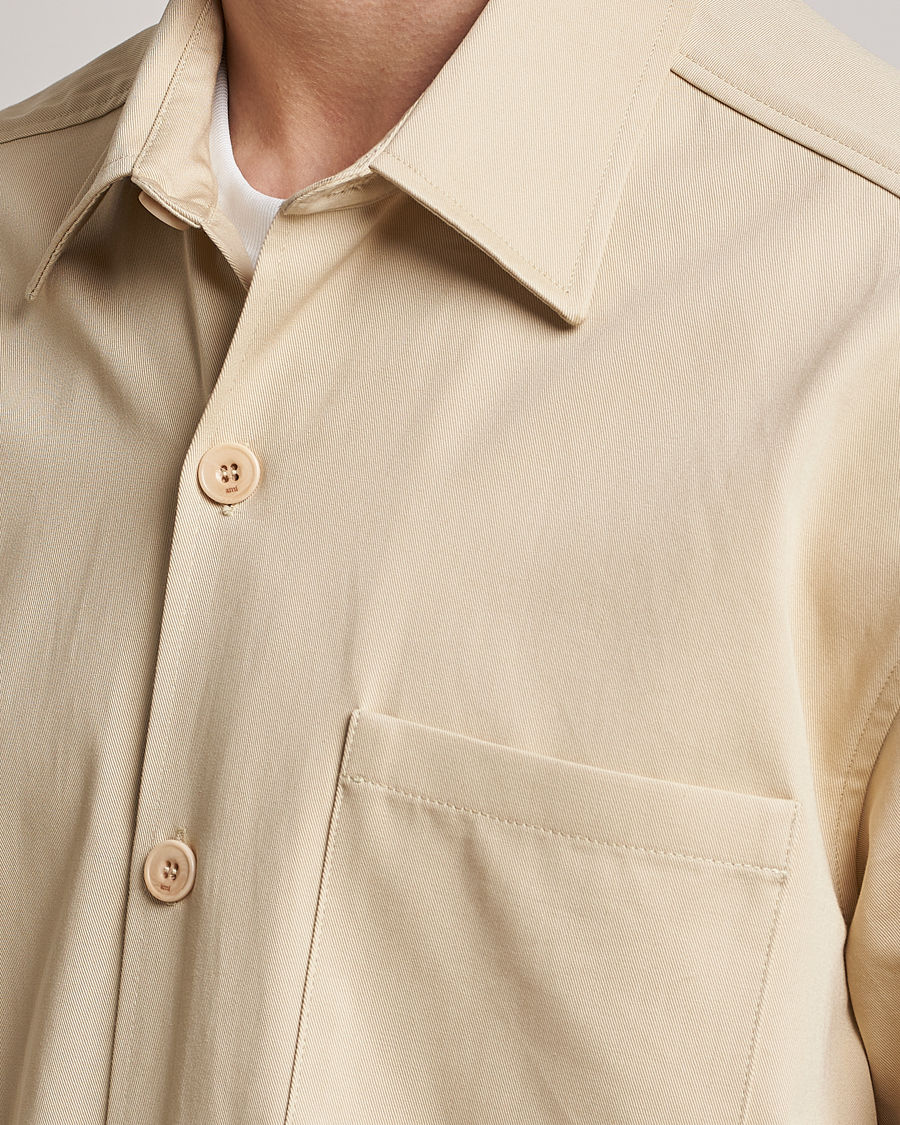 Men | Shirts | AMI | Back Print Overshirt Vanilla