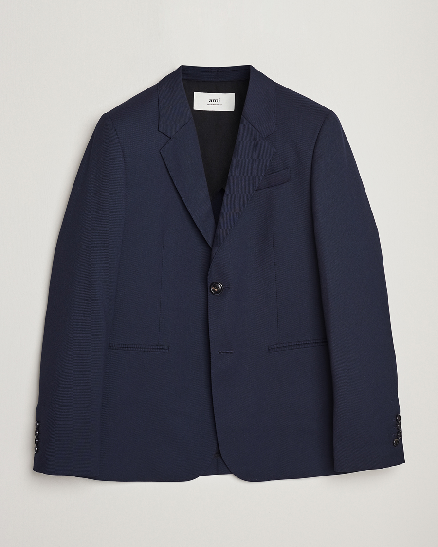 Men | Blazers | AMI | Wool Blazer Navy