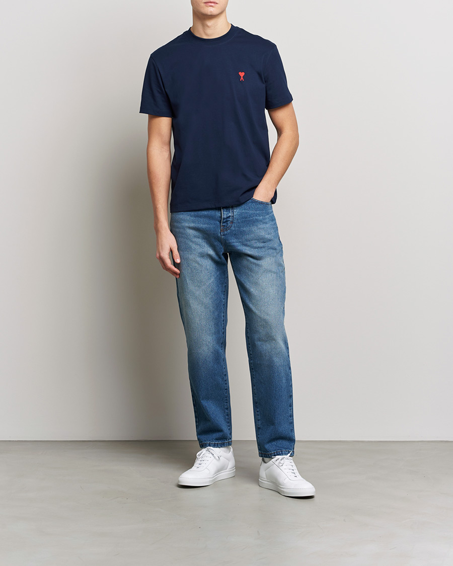 Men | Jeans | AMI | Tapered Jeans Used Blue Wash