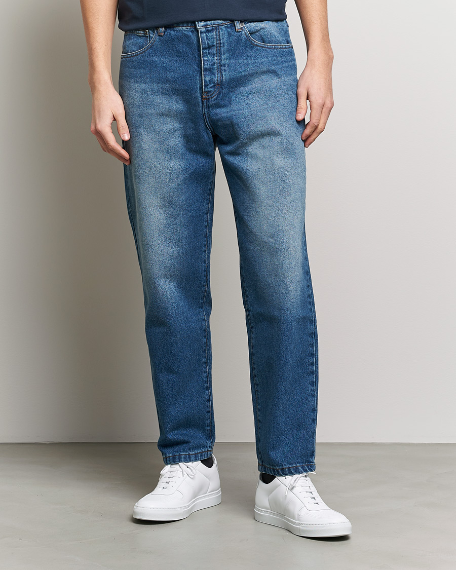 Men | AMI | AMI | Tapered Jeans Used Blue Wash