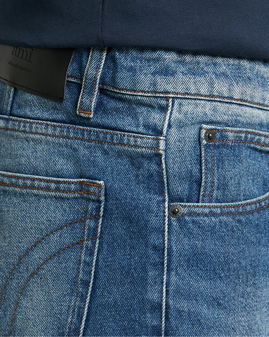 Men | Jeans | AMI | Tapered Jeans Used Blue Wash