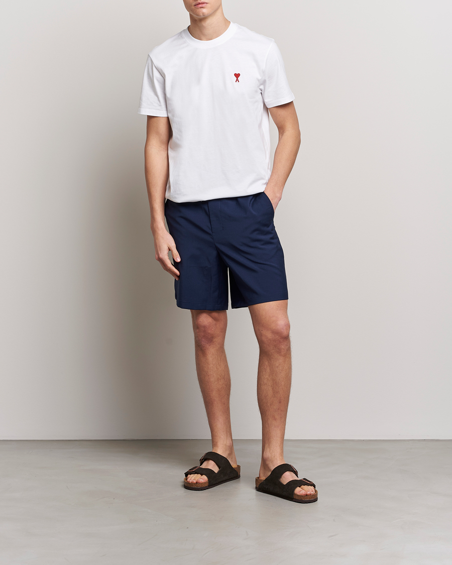 Men | Shorts | AMI | Elasticated Waist Shorts Navy