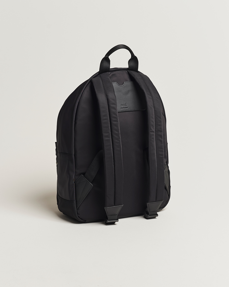 Men | AMI Heart Logo Backpack Black | AMI | Heart Logo Backpack Black