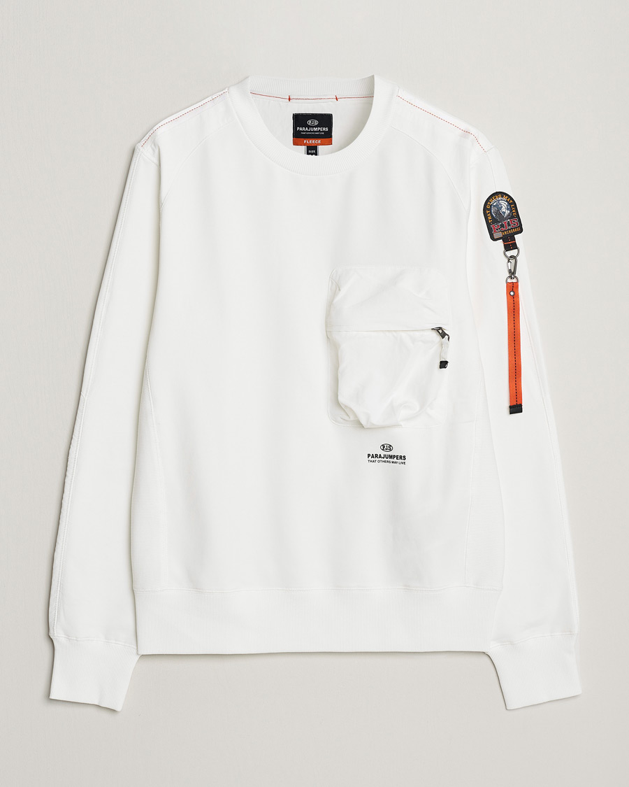 Men | Sweaters & Knitwear | Parajumpers | Sabre Soft Crew Neck Sweatshirt Off White