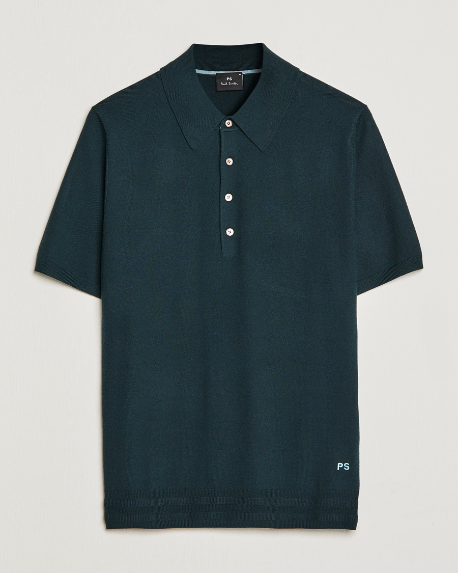 Men | Sweaters & Knitwear | PS Paul Smith | Merino Wool Polo Green