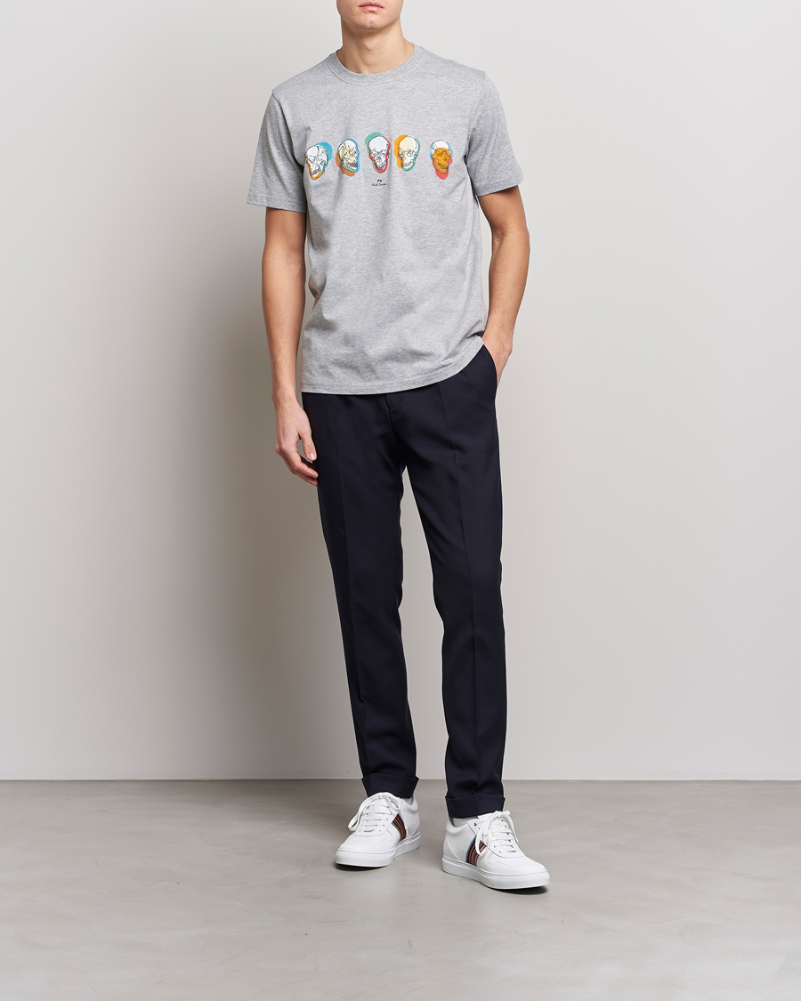 Men | T-Shirts | PS Paul Smith | Organic Cotton Skull T-Shirt Grey