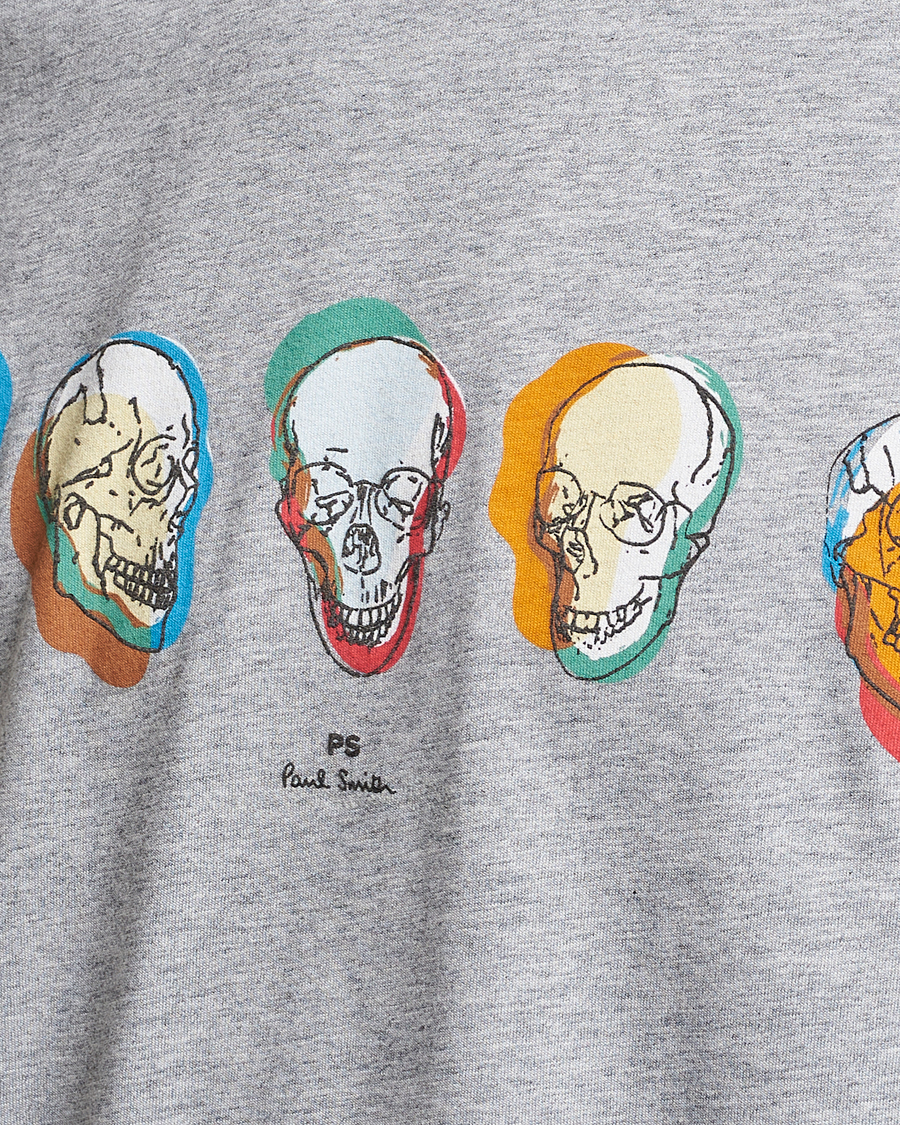 Men | T-Shirts | PS Paul Smith | Organic Cotton Skull T-Shirt Grey