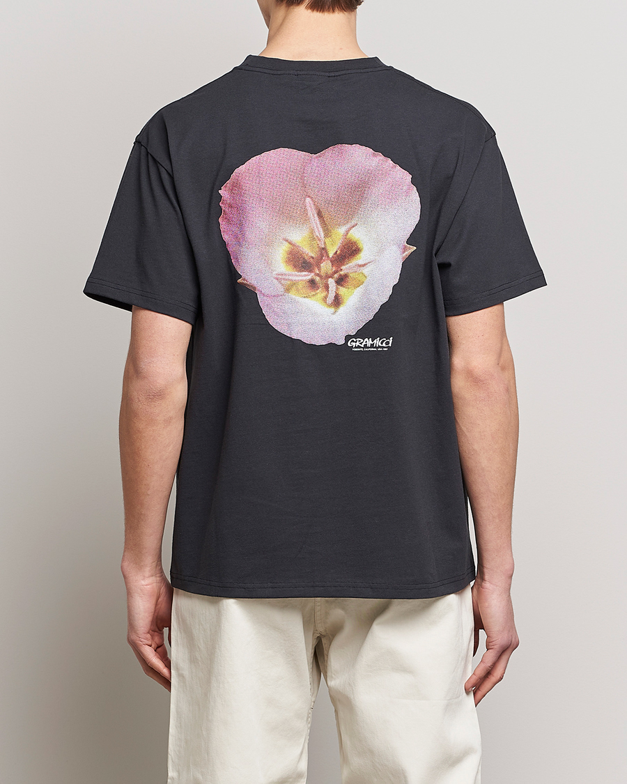 Men | T-Shirts | Gramicci | Organic Cotton Flower T-Shirt Vintage Black
