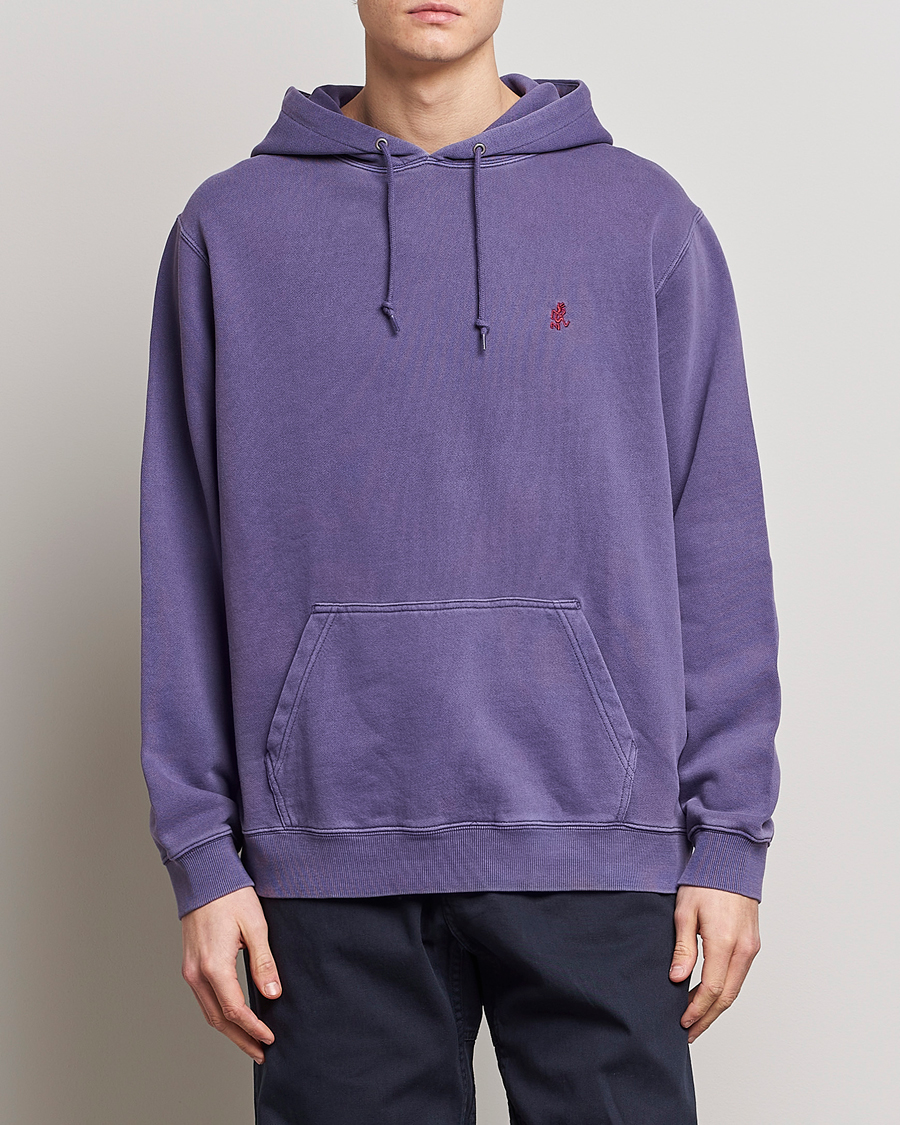 Men | Sweaters & Knitwear | Gramicci | One Point Hooded Sweatshirt Purple Pigment