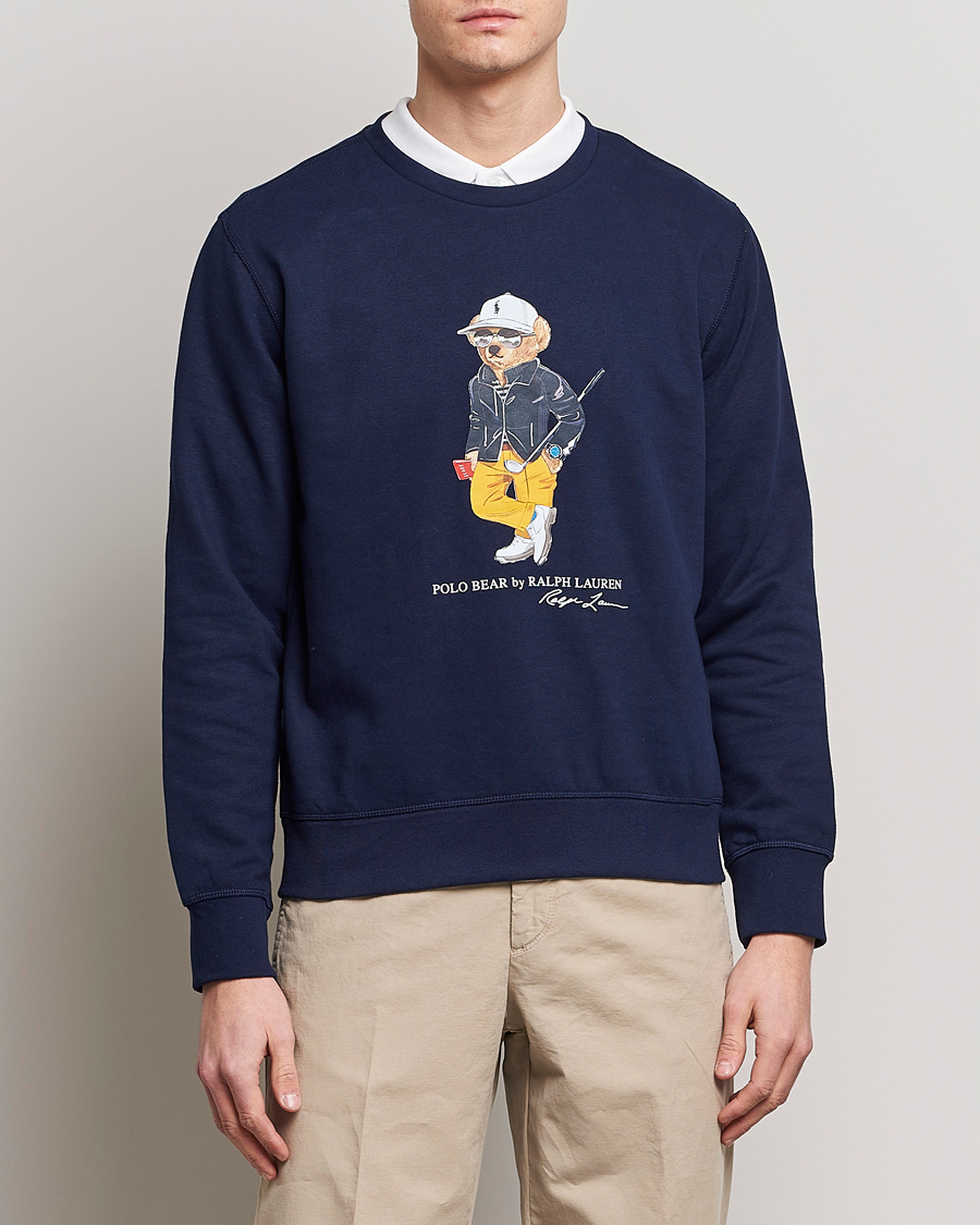 Men | Sweatshirts | Polo Ralph Lauren Golf | Magic Fleece Printed Bear Sweatshirt Navy