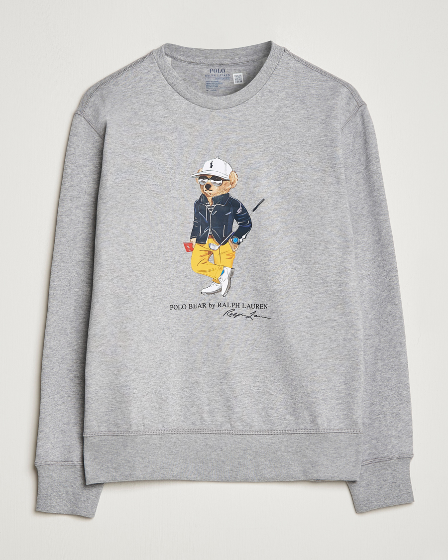Polo Ralph Lauren Golf Magic Fleece Printed Bear Sweatshirt Andover Heather