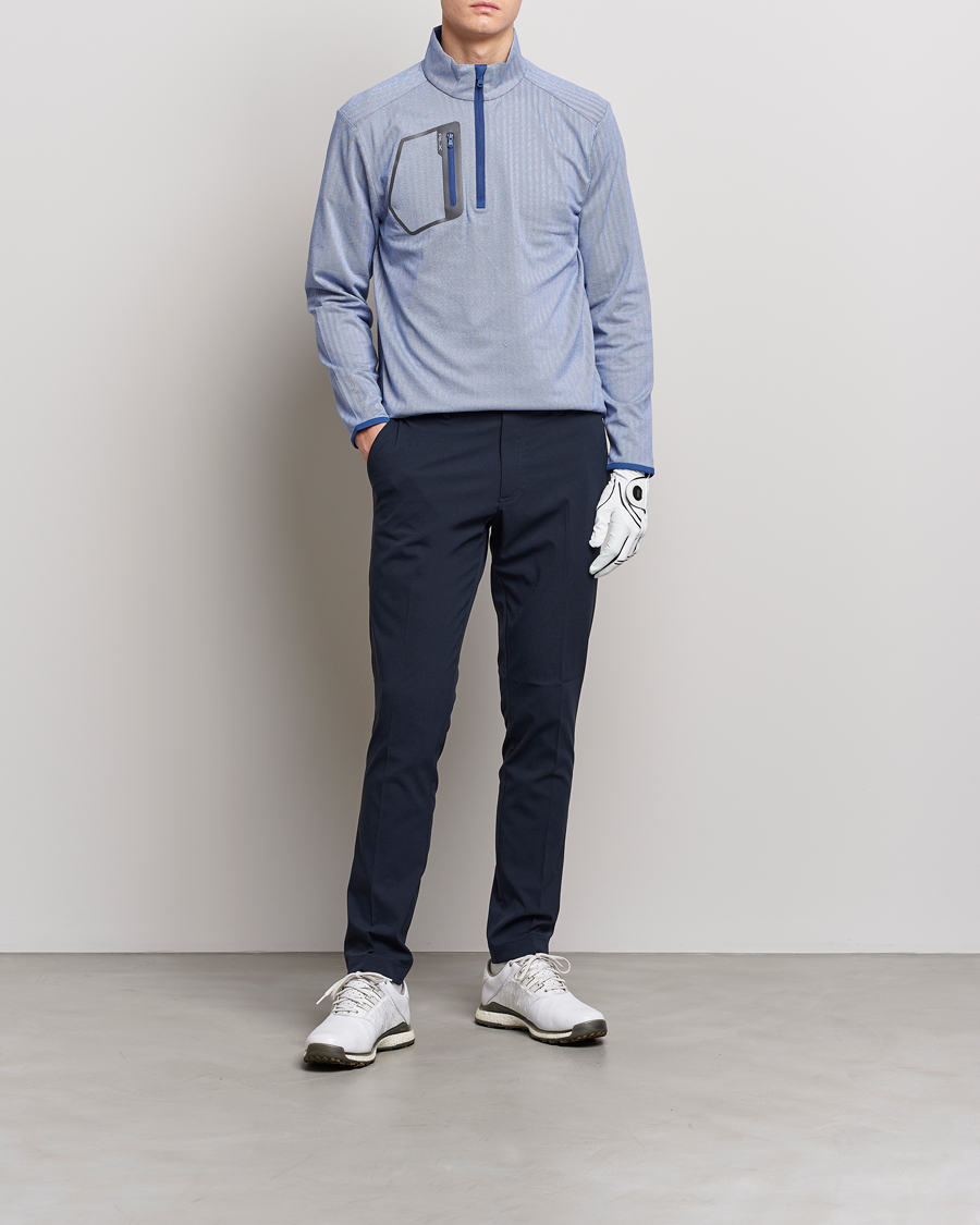 Men | Sweaters & Knitwear | RLX Ralph Lauren | Luxury Jersey Half Zip Royal Blue