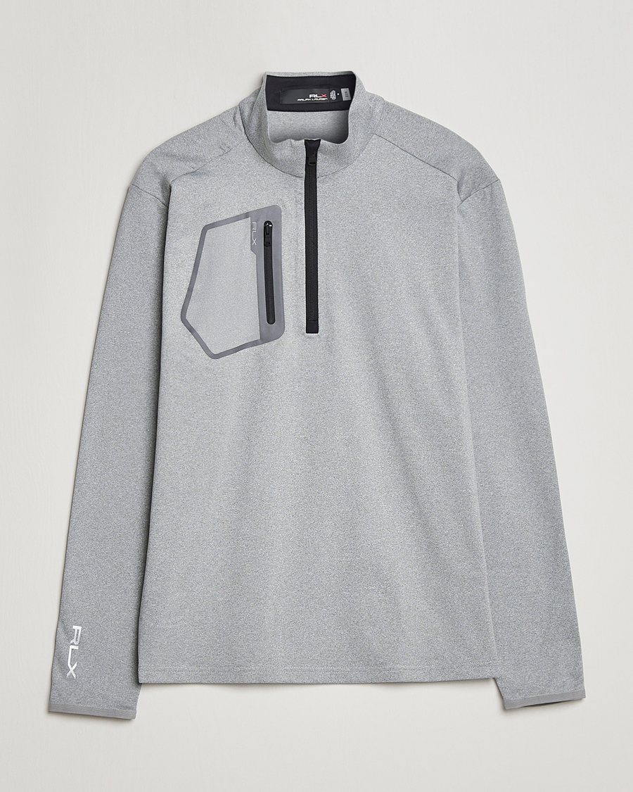 Men | Sweaters & Knitwear | RLX Ralph Lauren | Luxury Jersey Half Zip Andover Heather