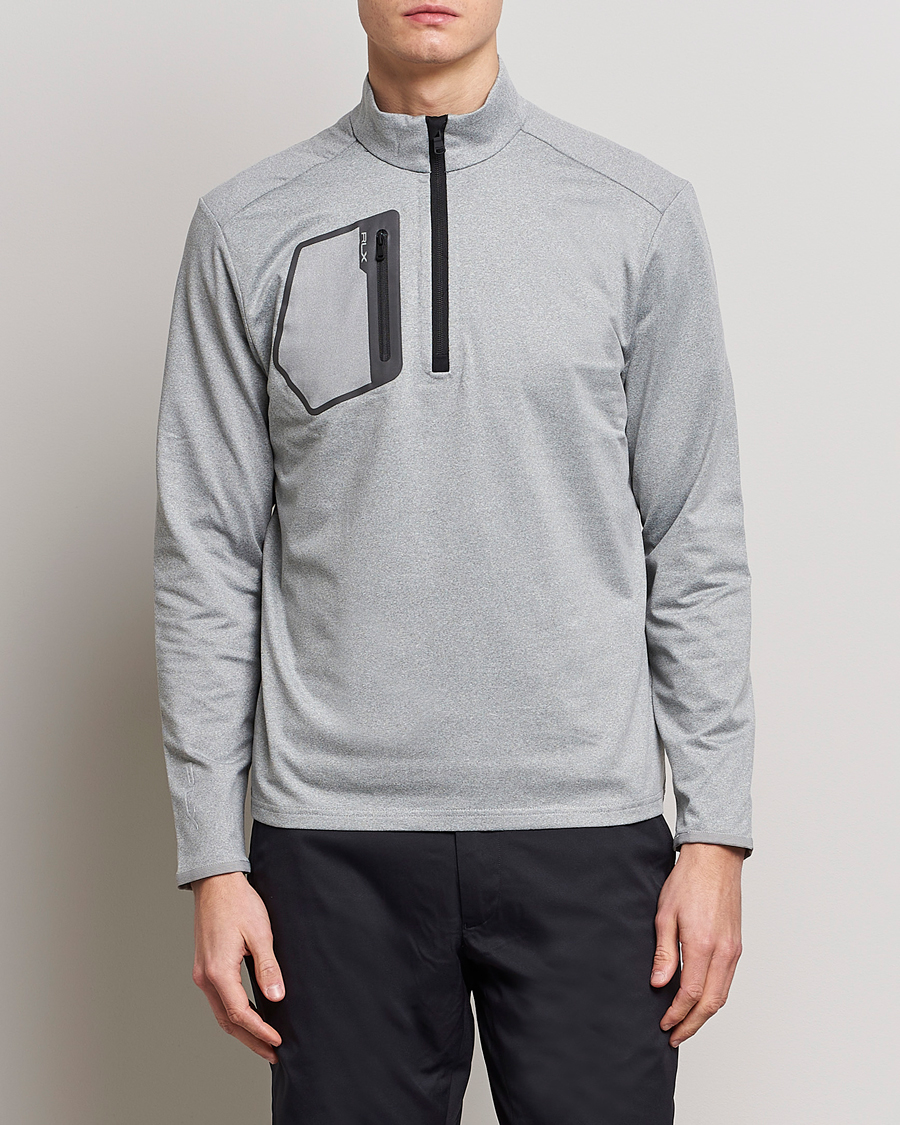 Men | Sweaters & Knitwear | RLX Ralph Lauren | Luxury Jersey Half Zip Andover Heather