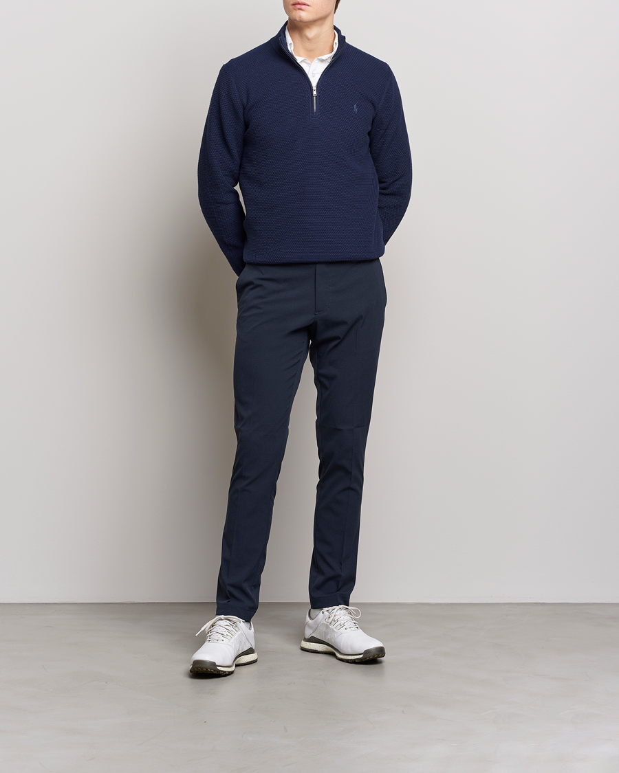 Men | Sweaters & Knitwear | Polo Ralph Lauren Golf | Cotton Jersey Half Zip Refined Navy
