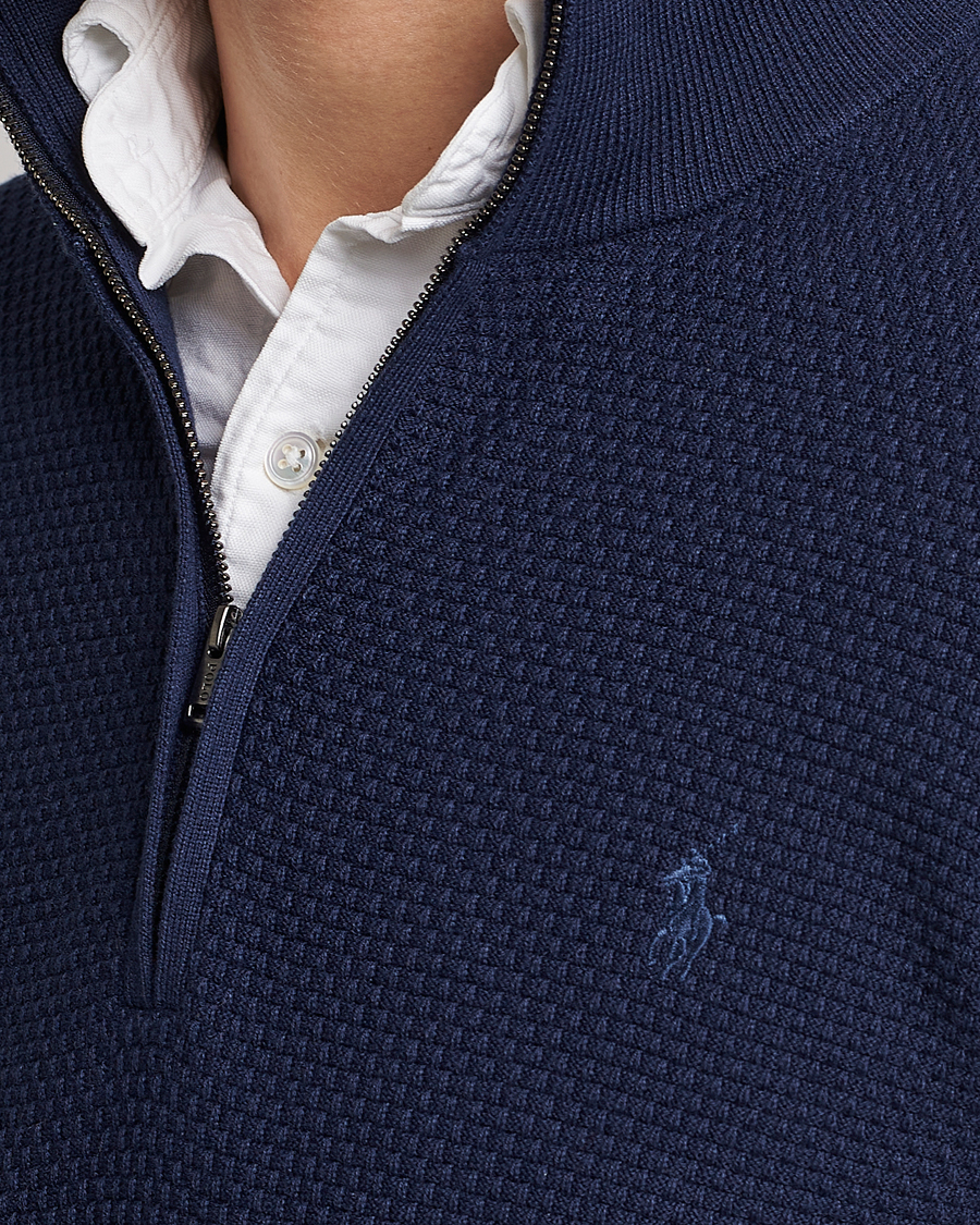 Men | Sweaters & Knitwear | Polo Ralph Lauren Golf | Cotton Jersey Half Zip Refined Navy