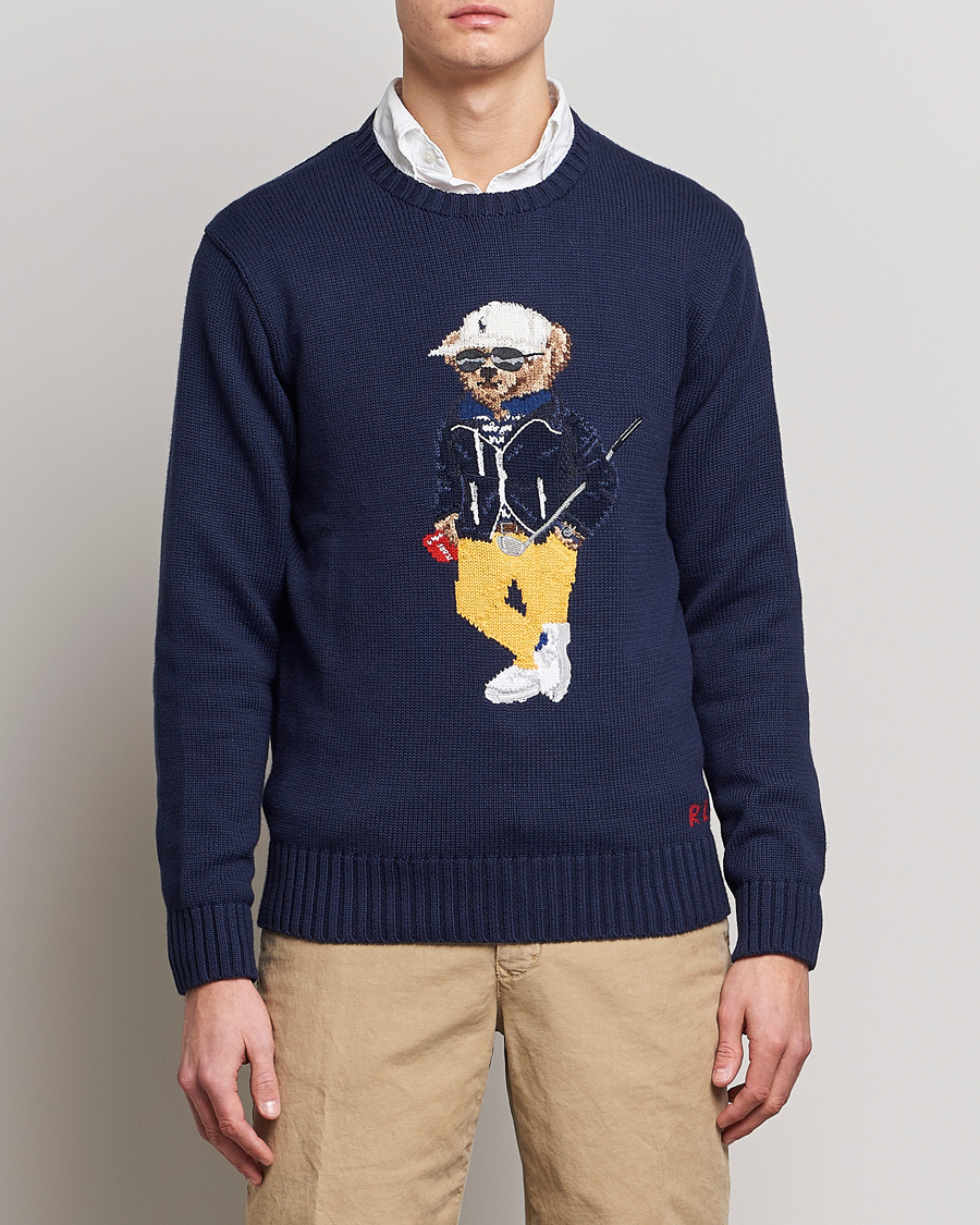 Men |  | Polo Ralph Lauren Golf | Cotton Bear Knitted Sweater French Navy
