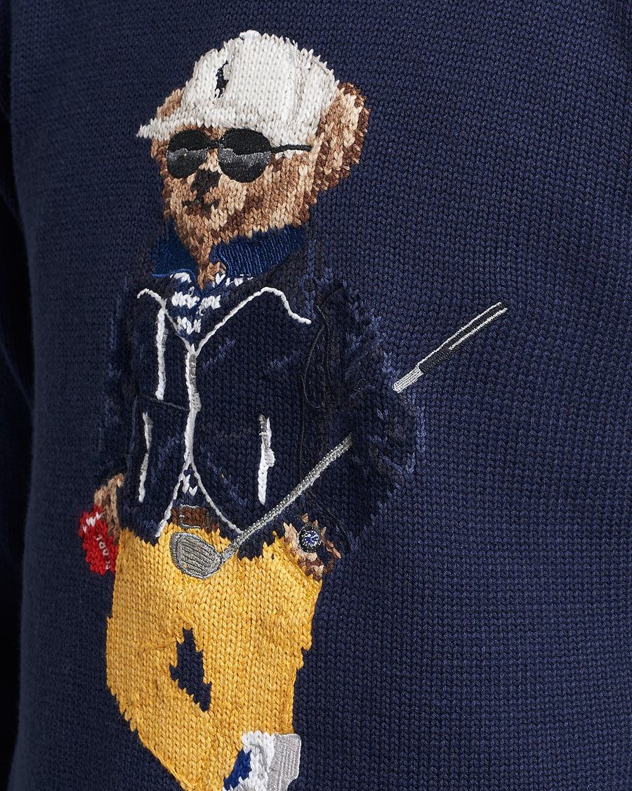 Men | Sweaters & Knitwear | Polo Ralph Lauren Golf | Cotton Bear Knitted Sweater Refined Navy