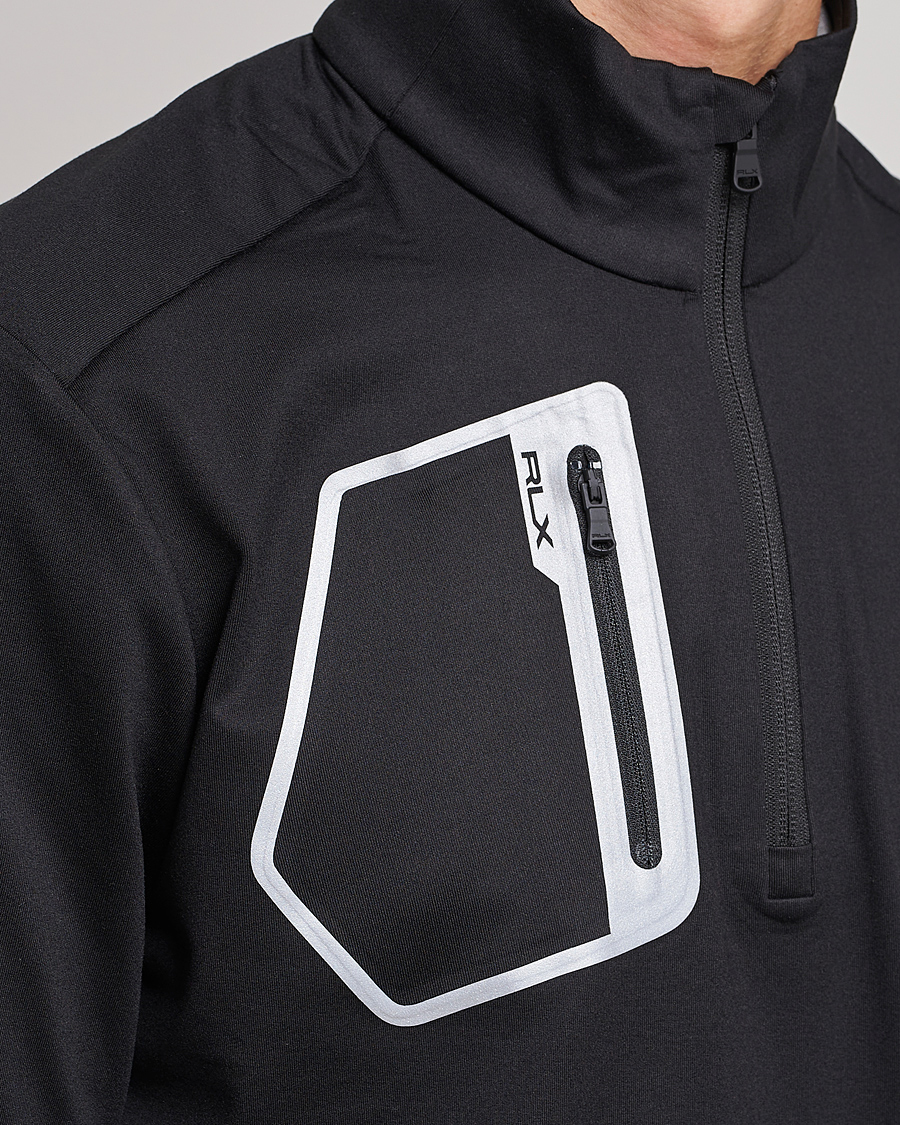 RLX Ralph Lauren Luxury Jersey Half Zip Black at CareOfCarl.com