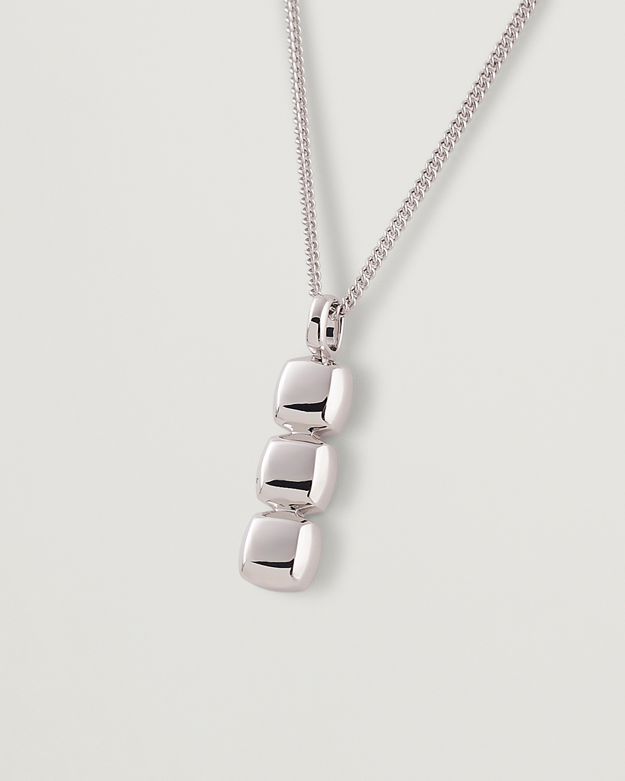 Men | Tom Wood Mini Cushion Pendant Necklace Silver | Tom Wood | Mini Cushion Pendant Necklace Silver