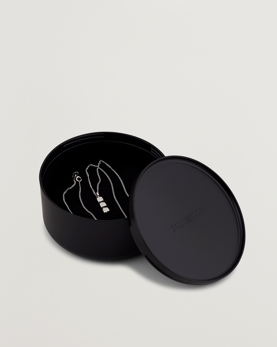 Men | Tom Wood Mini Cushion Pendant Necklace Silver | Tom Wood | Mini Cushion Pendant Necklace Silver